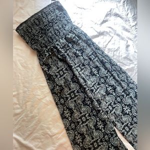 Mimi Chica | navy blue and white Geo Strapless Jumpsuit😘